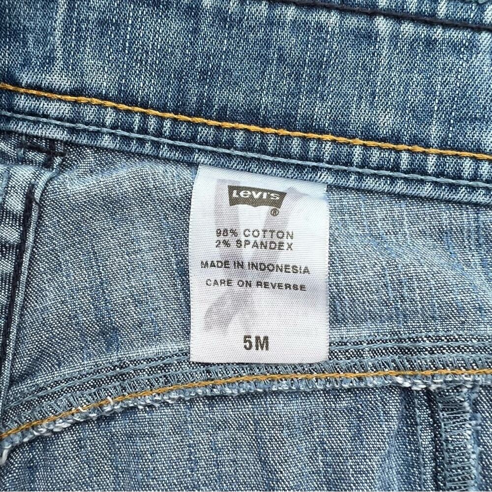Vintage Y2K Levis low rise bareback stretch button kick pleat hem - Picture 11 of 12